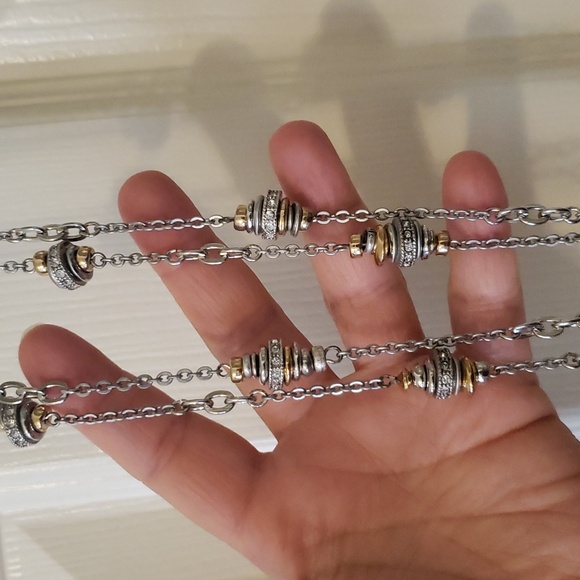 LOFT - Double Strand Necklace Silver/Gold. - Picture 3 of 9